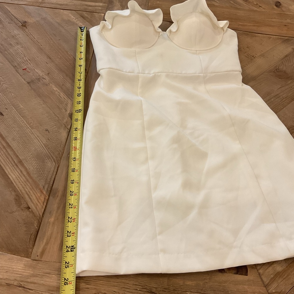 NBD Strapless Ruffle White‎ Mini Bustier Dress - Picture 6 of 7